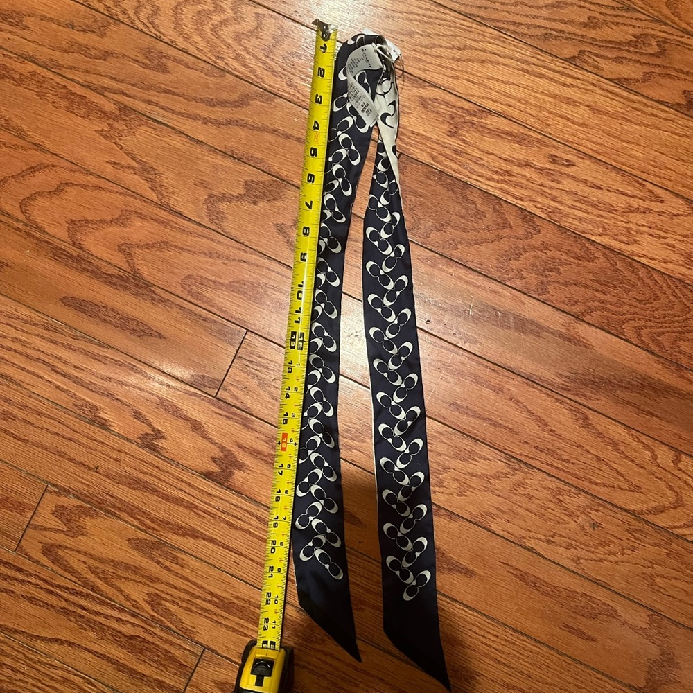 Coach twilly. Hair, bag, or neck tie. Available in navy/red. Price is for 1. - Picture 2 of 4